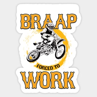 "Born To Braap" MX Motocross Biker Bike Gift Idea Sticker